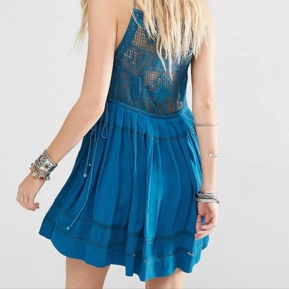 Free People Emily Lace Front Panel Swing Dress Size XS - Picture 9 of 14